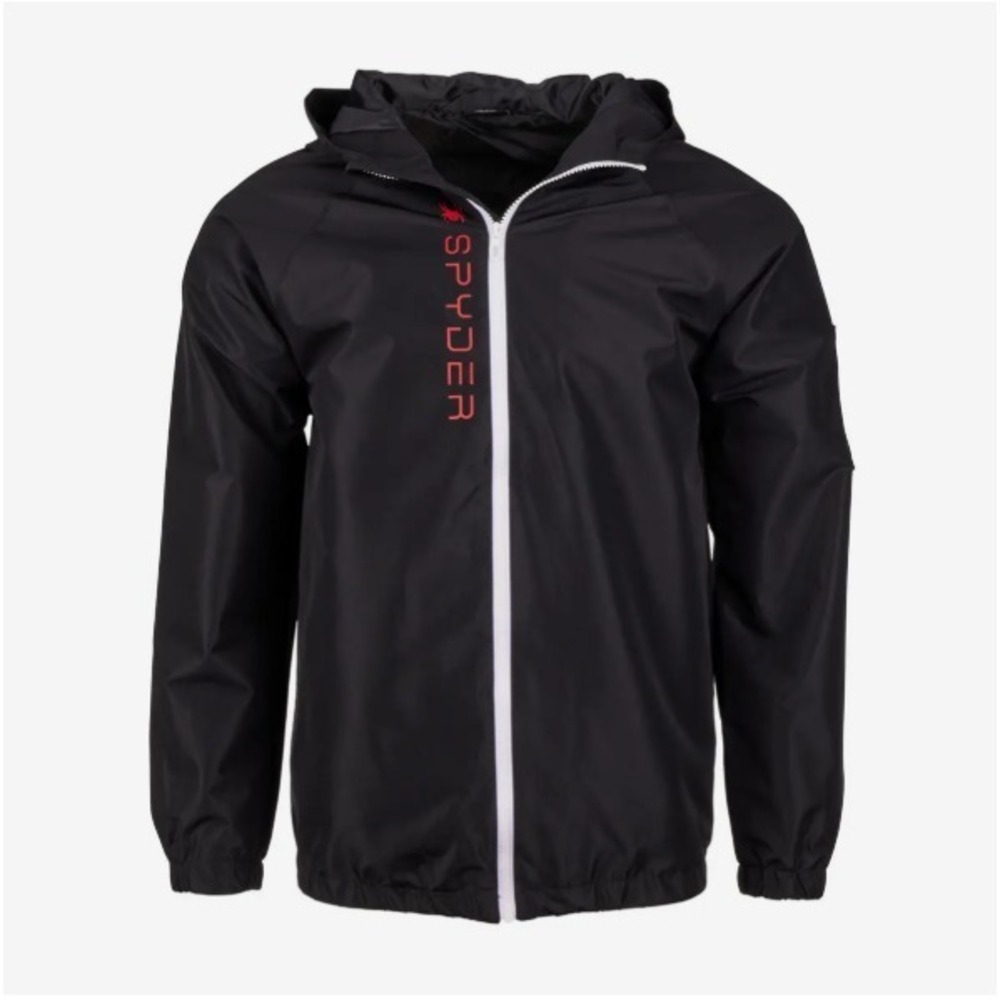 Spyder® (Men's MEDIUM) Sleeve Pocket Windbreaker Jacket in Black